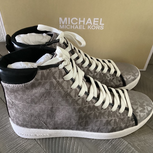 MICHAEL MICHAEL KORS Women's Edie Lace-Up High-Top Sneakers, size 7 - Picture 1 of 8